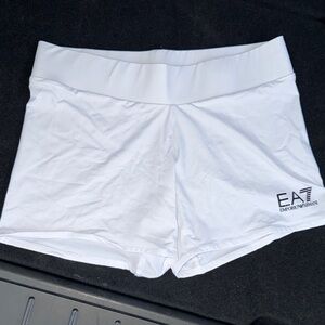Emporio Armani Women's Athletic White Shorts